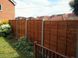 Standard panel with concrete posts & gravel board